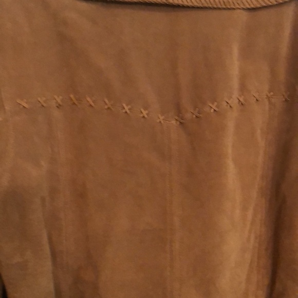 Suede coat with Sherpa like or Sherpa lining. I am not sure. Warm - Picture 8 of 10